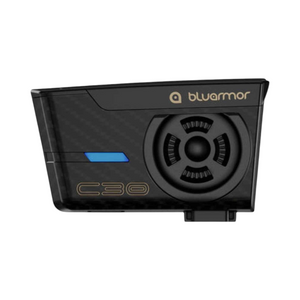 Motodrift BluArmor C30 black mesh intercom communication device for motorcycle helmets with a 5-button interface.