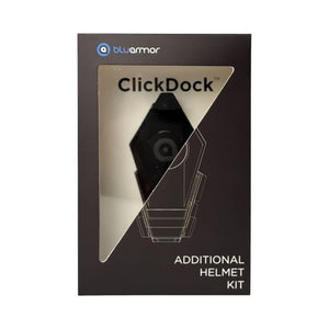 Motodrift Bluarmor ClickDock additional helmet kit in black retail packaging for C-series motorcycle devices