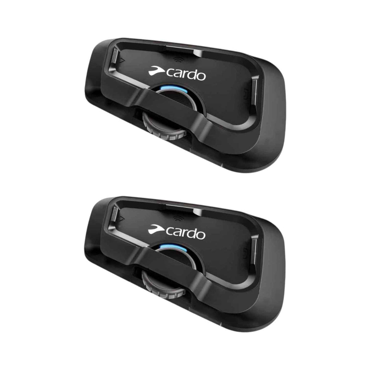 Motodrift Cardo Freecom 2X dual pack motorcycle Bluetooth communication system units with control wheels