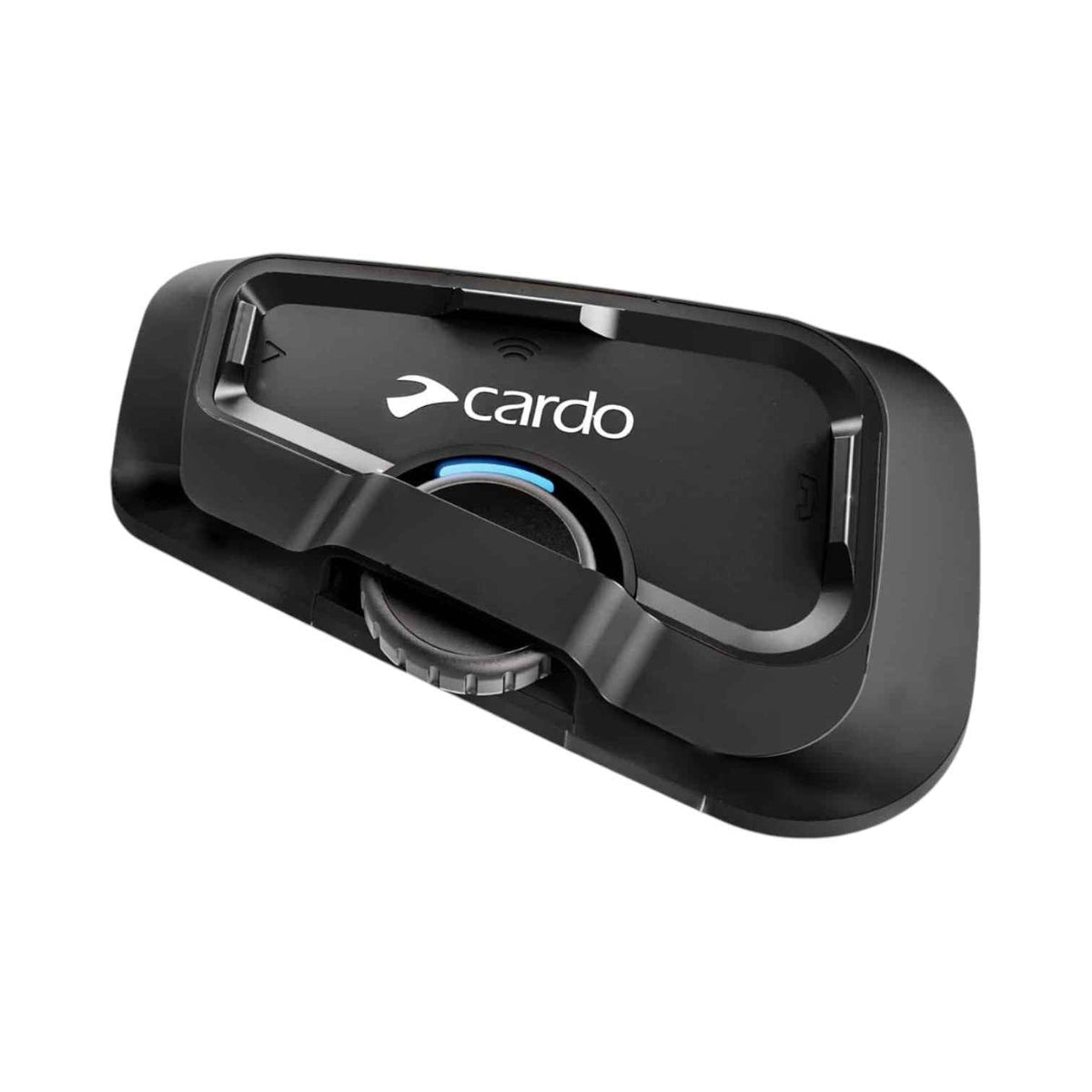 Motodrift Cardo Freecom 2X black Bluetooth motorcycle communication system with control wheel and JBL branding
