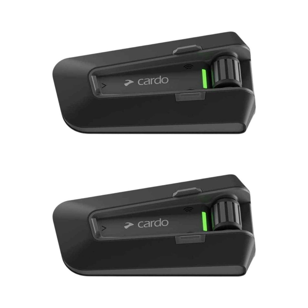 Motodrift Cardo Packtalk Neo dual pack motorcycle communication system units in black with control dials
