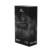 Motodrift Cardo Packtalk Pro motorcycle communication system packaging box with crash detection and JBL branding