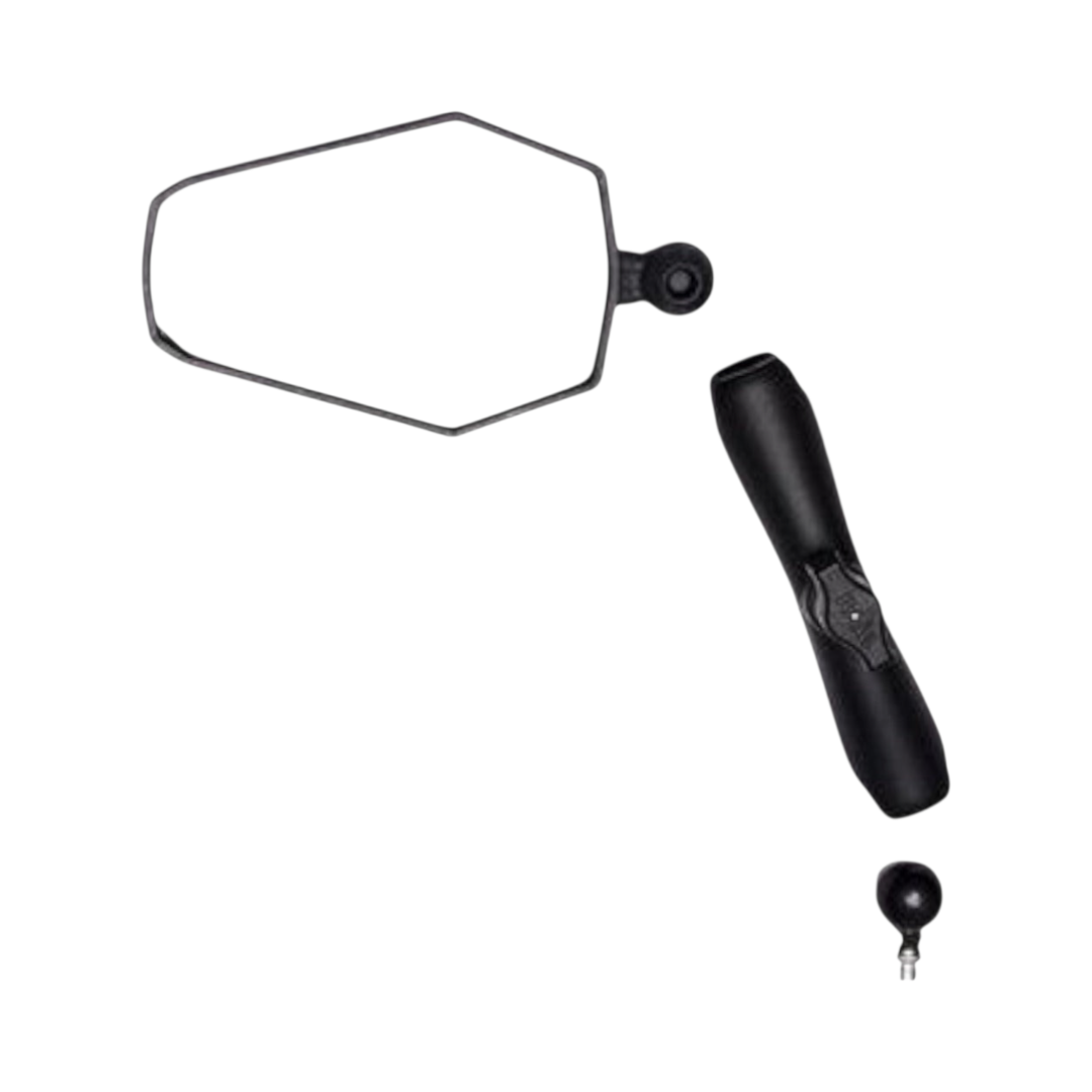 Motodrift Double Take Adventure Mirror set with RAM arm and ball stud base for motorcycle off-road visibility
