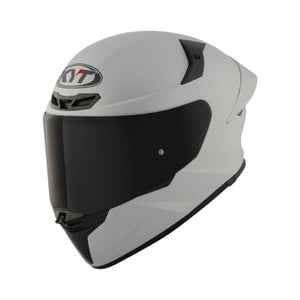 Motodrift KYT TT Revo Plain matte grey sport touring motorcycle helmet with a dark tinted visor