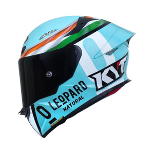 Motodrift KYT TT Revo Leopard India Edition full-face motorcycle helmet in gloss finish with aerodynamic design