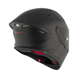 Motodrift KYT TT Revo Plain matte black sport touring helmet with aerodynamic shell and rear ventilation