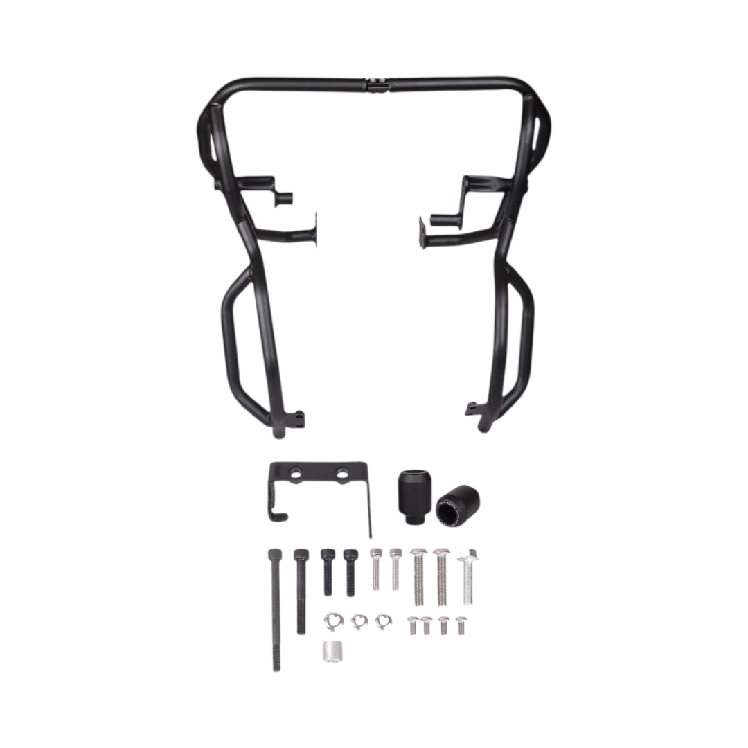 LCB Bazooka Crash Guard With Slider For Royal Enfield Himalayan 450 (Black) - Motodrift