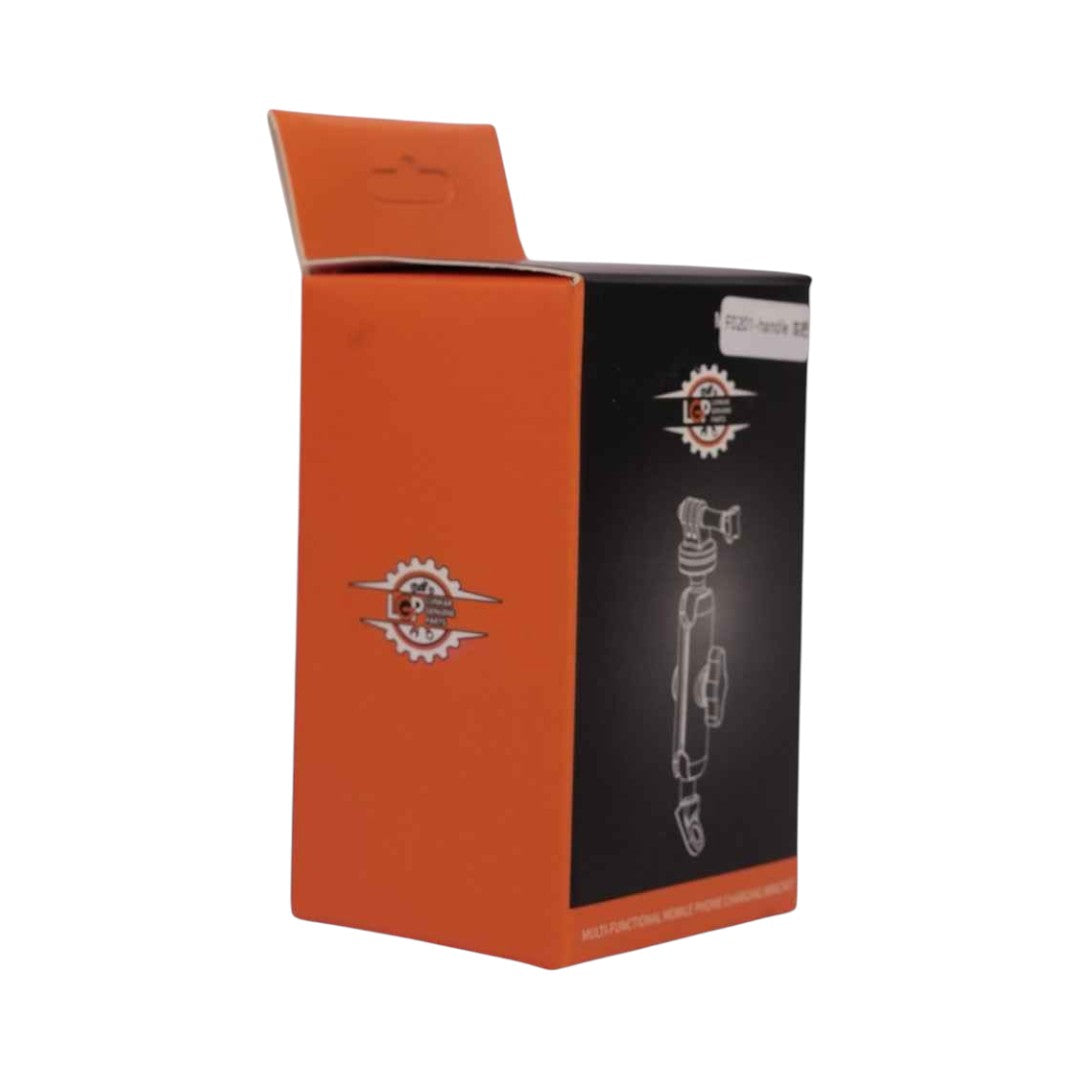 Motodrift LGP Camera Mount handle fitting product box in orange and black packaging