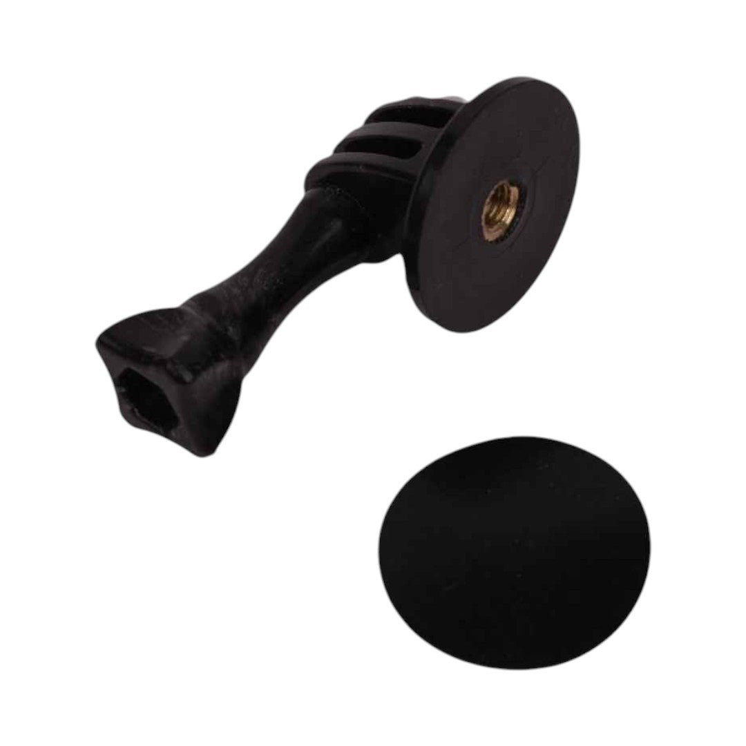 Motodrift LGP camera mount handle fitting with black adhesive base for secure motorcycle action camera mounting