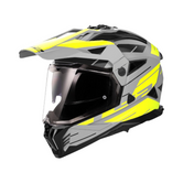 LS2 MX436 Pioneer II Namib M.Grey H-V Yellow - Motodrift
