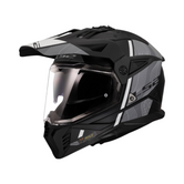LS2 MX436 Pioneer II Hill Matt Black White - Motodrift