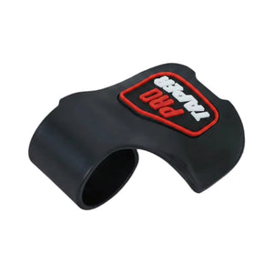 Motodrift PRO TAPER motorcycle throttle assist palm rest in black with a red and white branded logo insert