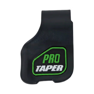 Motodrift PRO TAPER motorcycle throttle assist palm rest in black with a green logo insert for ergonomic riding comfort