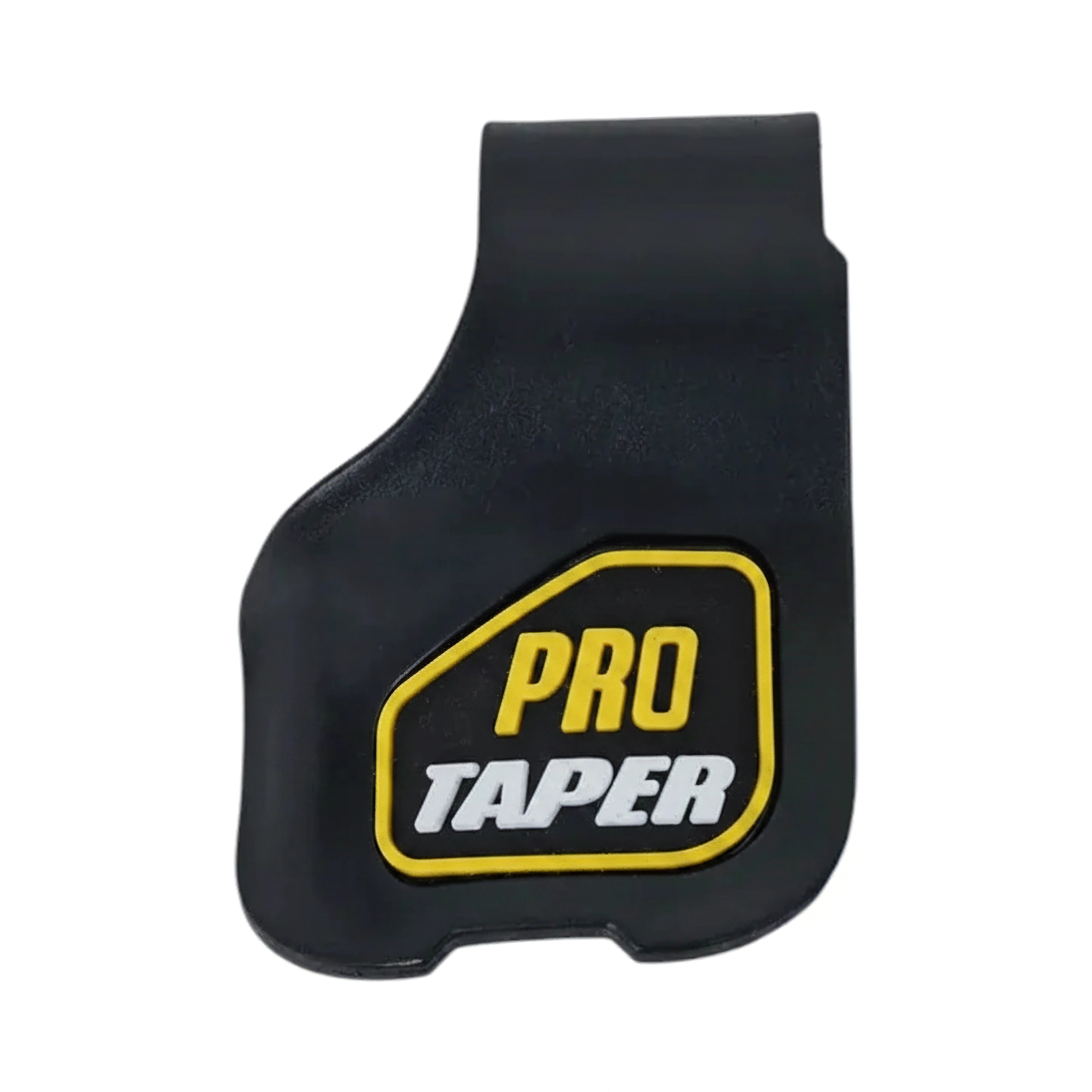 Motodrift PRO TAPER motorcycle throttle assist palm rest in black with yellow and white logo branding