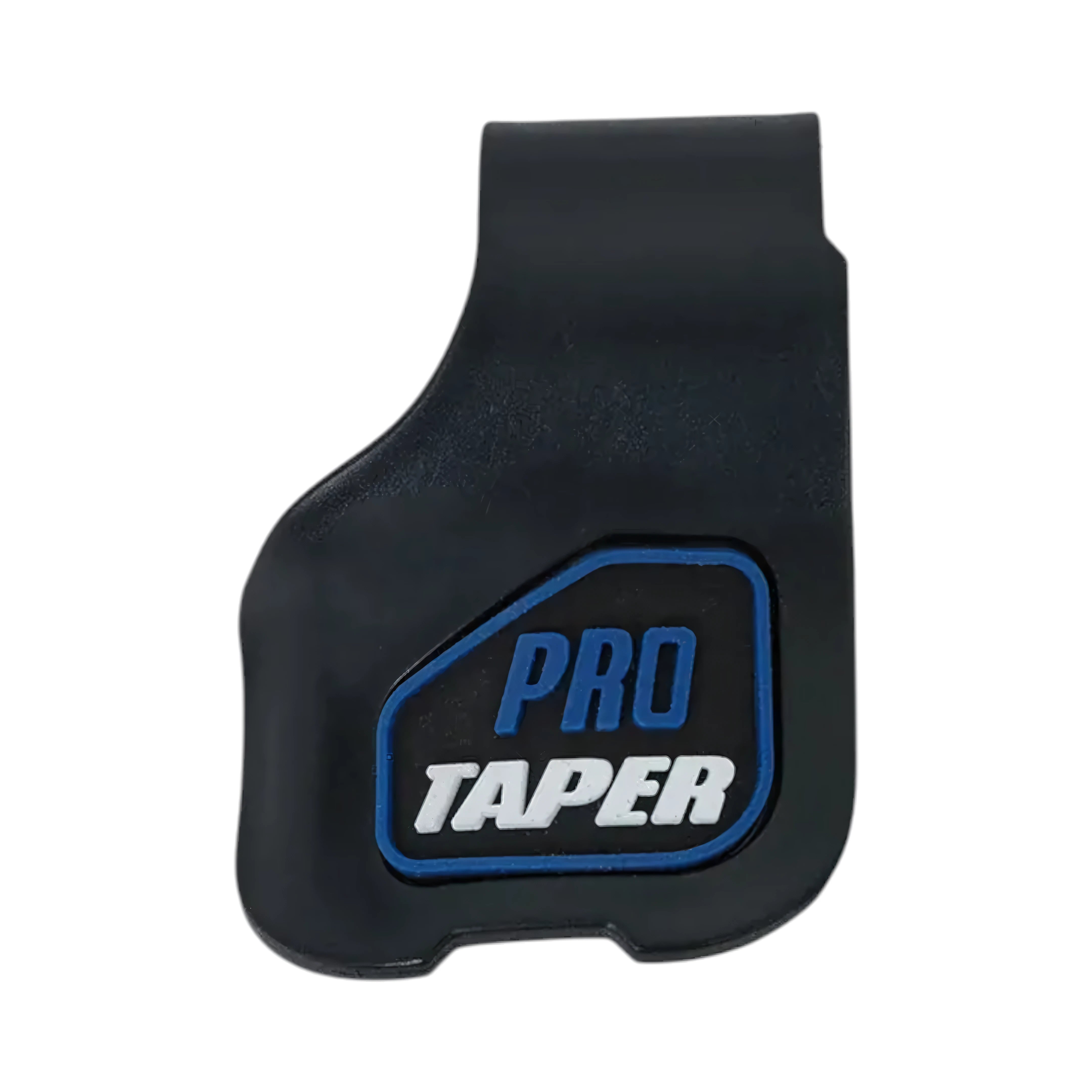 Motodrift PRO TAPER motorcycle throttle assist palm rest in black with a blue and white branded logo insert