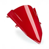 Motodrift Puig Z-Racing red windscreen for Honda CBR650R made of high-impact acrylic for improved aerodynamics.