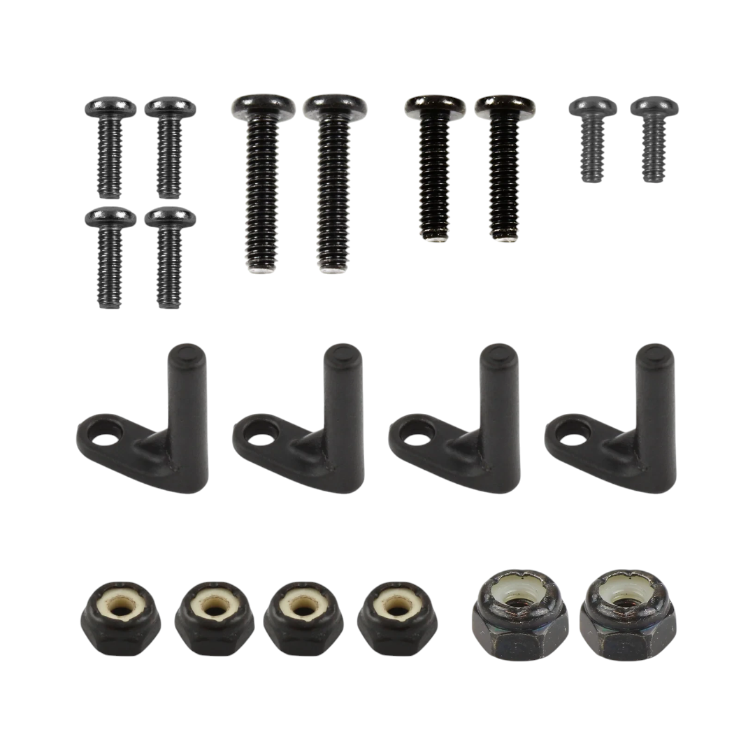 Motodrift RAM Quick Grip adjustable side supports kit with black metal brackets, mounting screws, and locking nuts.