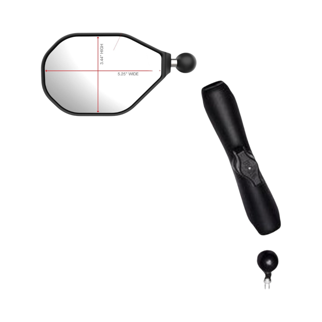 Ram Tough Mirror (M10 1.25) Full Set Without Lock - 2pcs - Motodrift