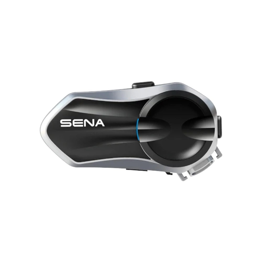 Motodrift Sena B20 Bluetooth motorcycle intercom system with a sleek black and silver waterproof design.