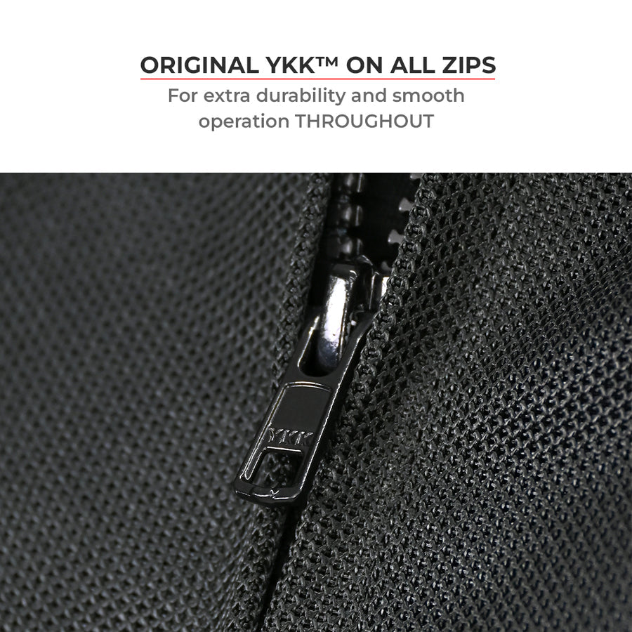 Motodrift ViaTerra Ellis women's riding jacket featuring a durable black YKK zipper for smooth operation