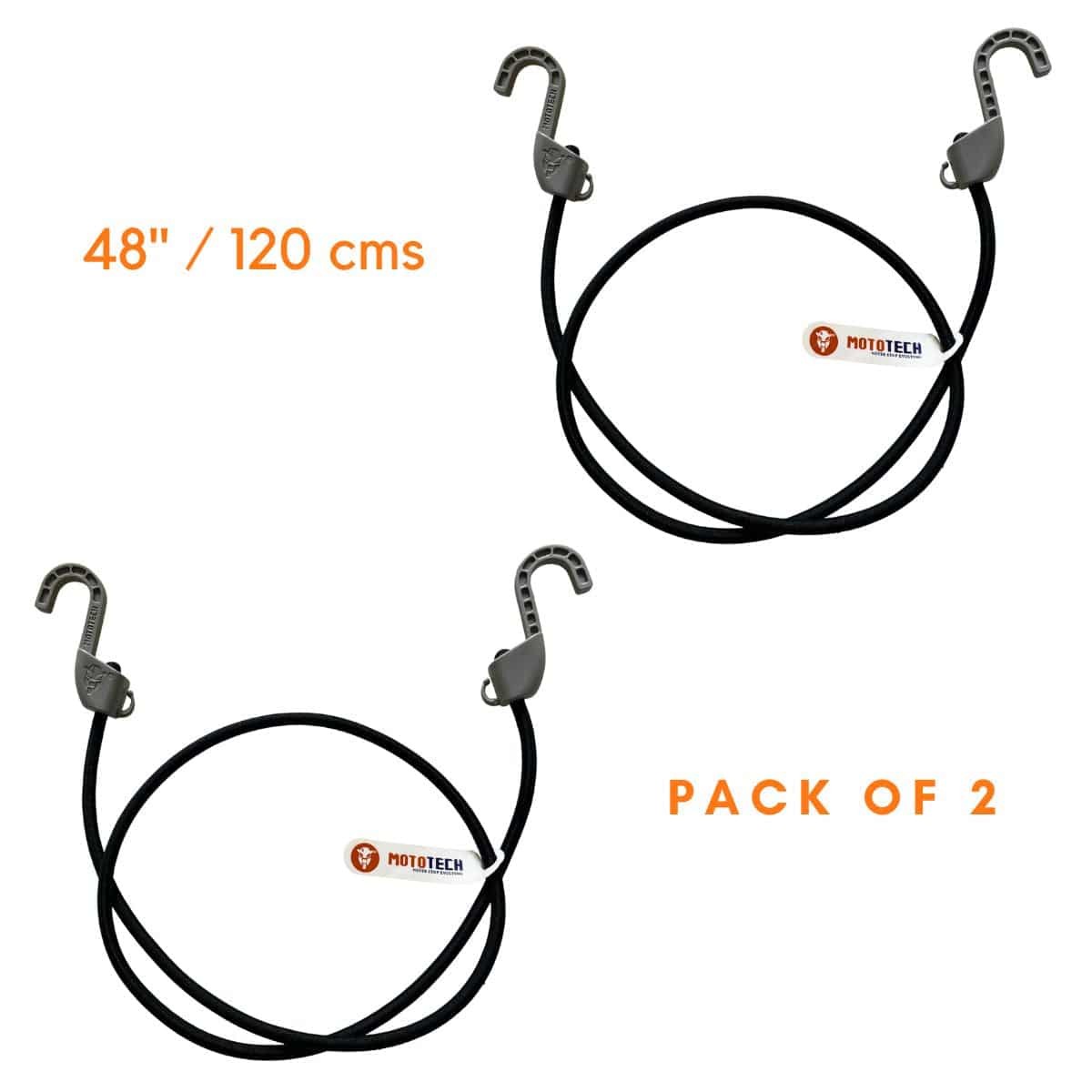Mototech Grappler Bungee Tie-Down - 48 inches - 8mm (Pack of 2)