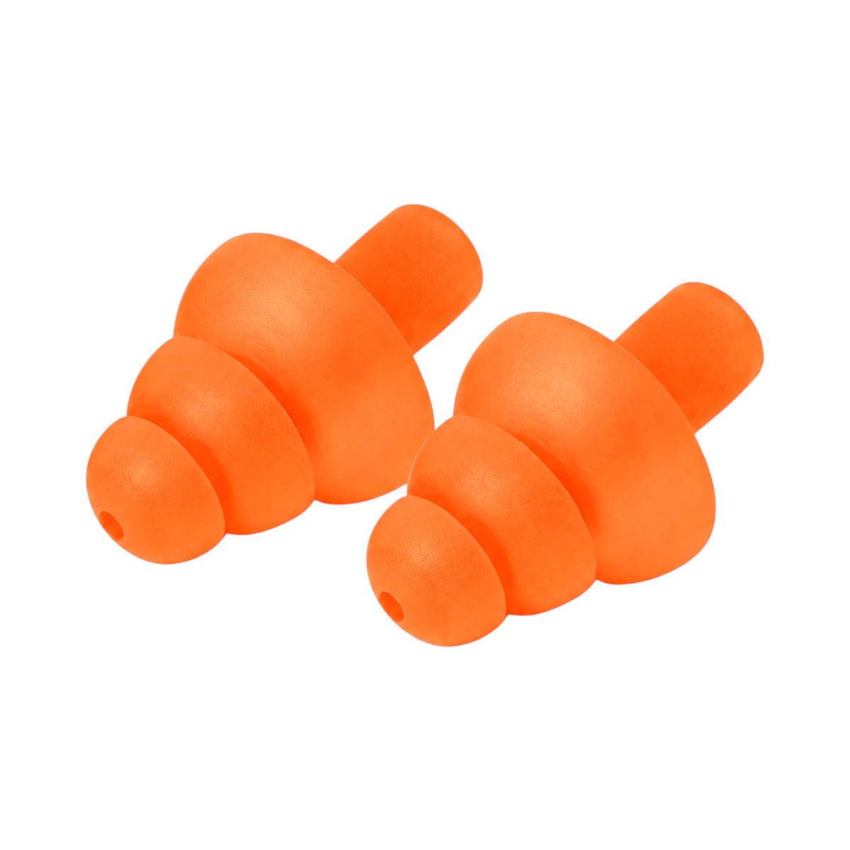 NoNoise orange silicone-free motorsport earplugs with ceramic acoustic filters for motorcycle wind reduction