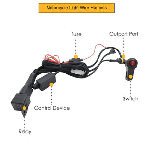 HJG 6 LED Round With Harness 60W - Motodrift