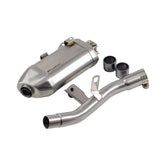 Powerage slip-on exhaust for Royal Enfield Guerrilla 450 motorcycle featuring lightweight construction, precision-engineered design, improved exhaust flow, enhanced exhaust note, durable finish, and easy bolt-on installation for adventure touring enthusiasts.