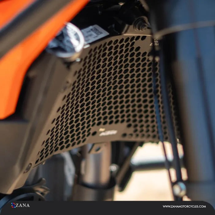 Zana Radiator Guard Honeycomb Black For 2025 KTM Adventure 250 / 390 S / 390 X - Motodrift