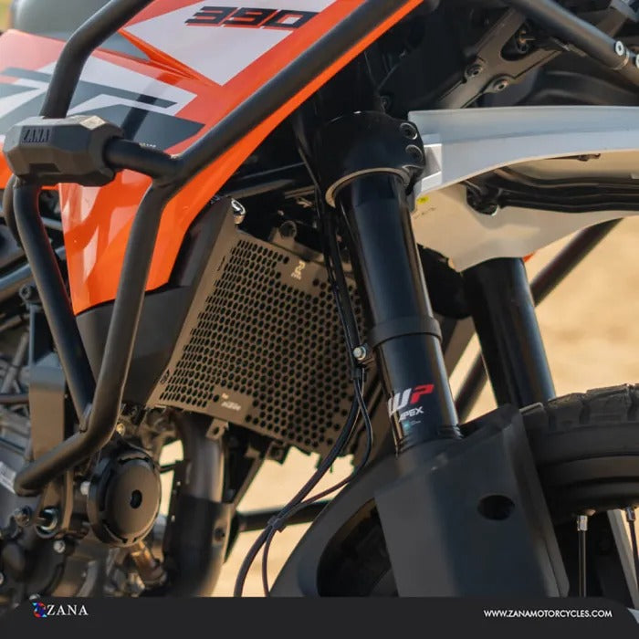 Zana Radiator Guard Honeycomb Black For 2025 KTM Adventure 250 / 390 S / 390 X - Motodrift