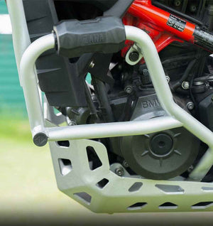 ZANA Upper And Lower Crash Guard For BMW G310 GS Silver - Motodrift