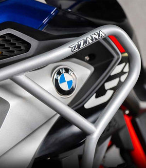 Zana Upper Lower Crash Guard with Alloy Bash Plate For BMW G 310 GS Silver - Motodrift