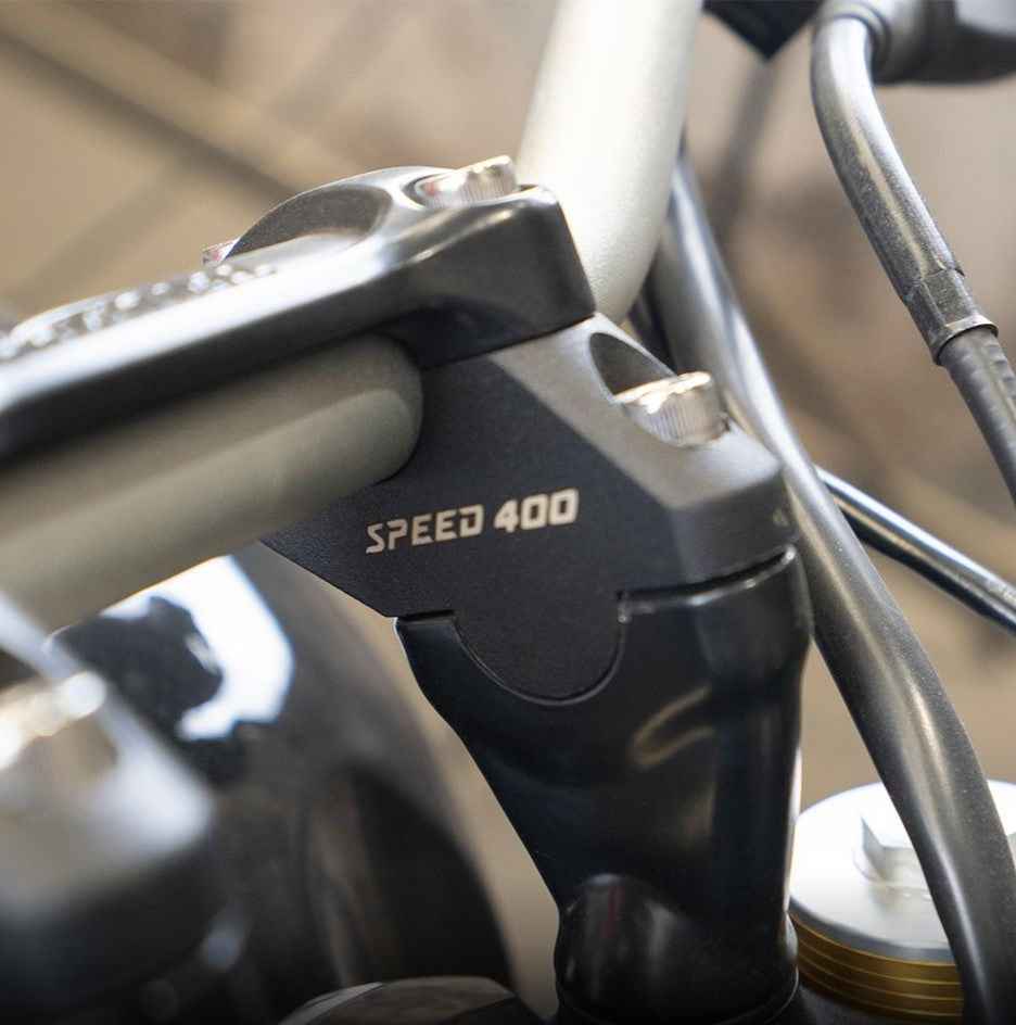 Zana Offset Handle Bar Risers Black For Triumph Speed 400 - Motodrift