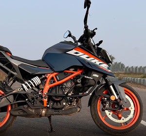 Zana Crash Guard With Slider Black For Ktm Duke 390 Gen 3 - Motodrift