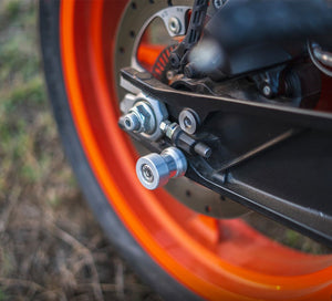 Zana Rear Paddock Spools For Ktm Duke 390 Gen 3 - Motodrift