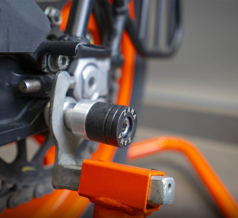 Zana Rear Paddock Spools For Ktm Duke 390 Gen 3 - Motodrift