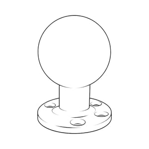 RAM Mounts M10 threaded ball adapter with a rubber ball for motorcycle mounting systems