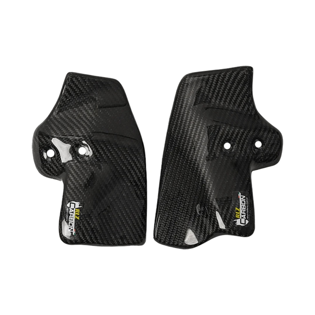 RLZ twill gloss carbon fiber heat shields for Royal Enfield Interceptor 650 and Continental GT 650