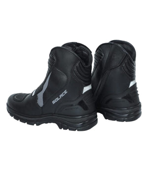Solace Scout Motorcycle Boots - Black Grey - Motodrift