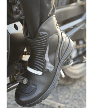 Solace Scout Motorcycle Boots - Black Grey - Motodrift