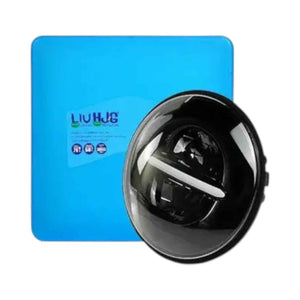 LIU HJG Minus LED Headlight 7" 110W, 12V-80V for Royal Enfield & Bikes