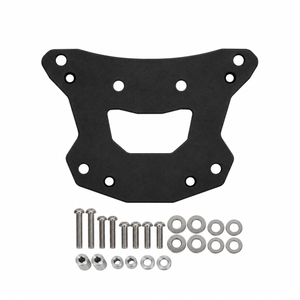 Legundary Genesis black aluminium carrier plate with mounting hardware for Triumph Tiger 900
