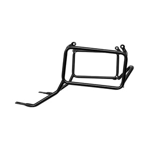 Legundary Fort Knox black steel side box mount and saddle stay for Triumph Tiger 900 motorcycle