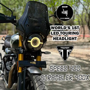 Vaishnu LED Touring Headlight For Triumph Speed 400 / Scrambler 400 X - Motodrift