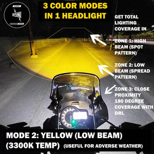 Vaishnu LED Touring Headlight For Triumph Speed 400 / Scrambler 400 - OEM Style - Motodrift