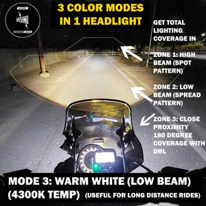 Vaishnu LED Touring Headlight For Triumph Speed 400 / Scrambler 400 X - Motodrift