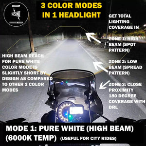 Vaishnu LED Touring Headlight For Triumph Speed 400 / Scrambler 400 X - Motodrift