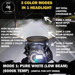 Vaishnu LED Touring Headlight For Triumph Speed 400 / Scrambler 400 X - Motodrift