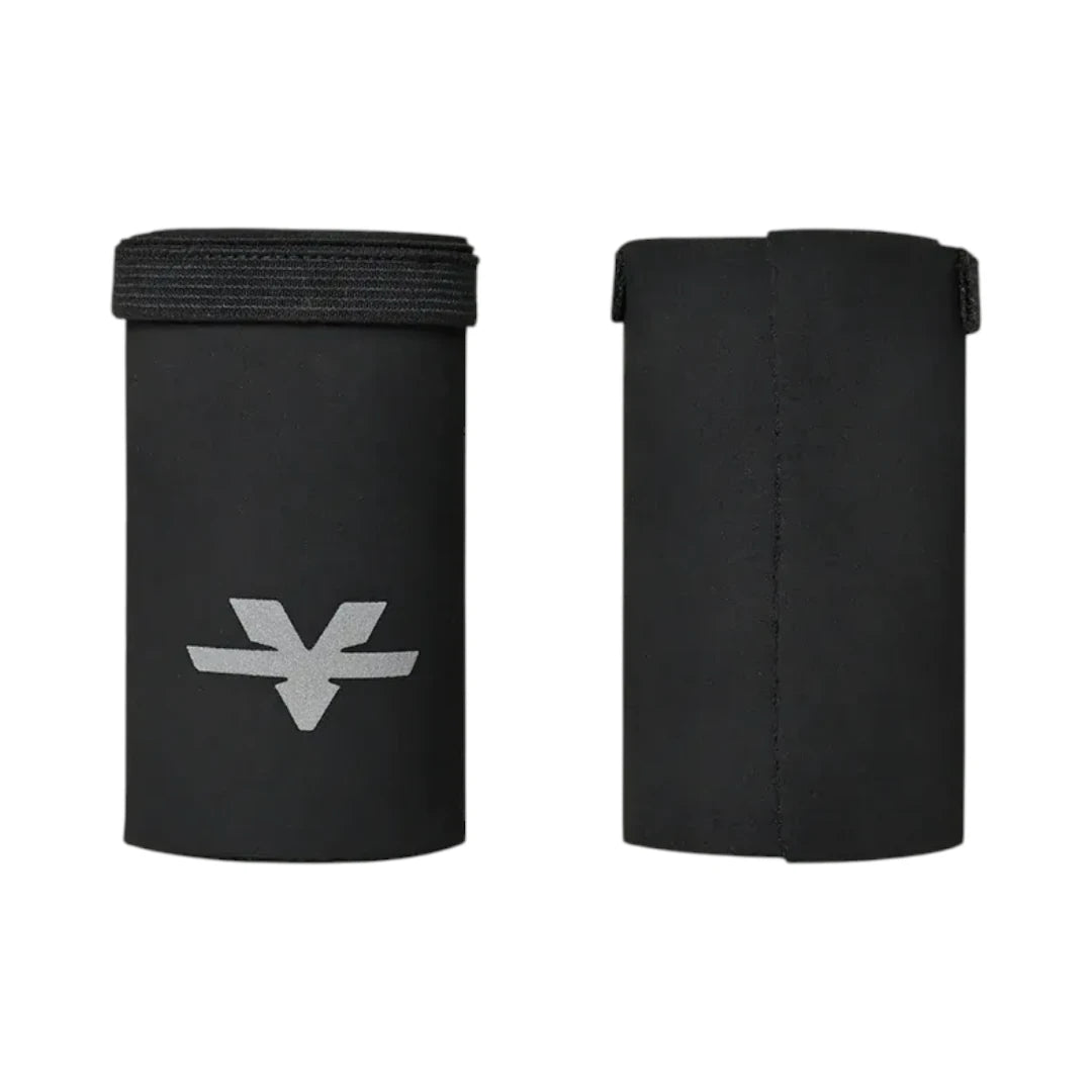 ViaTerra Essentials black neoprene motorcycle front fork sleeves with hook and loop closure