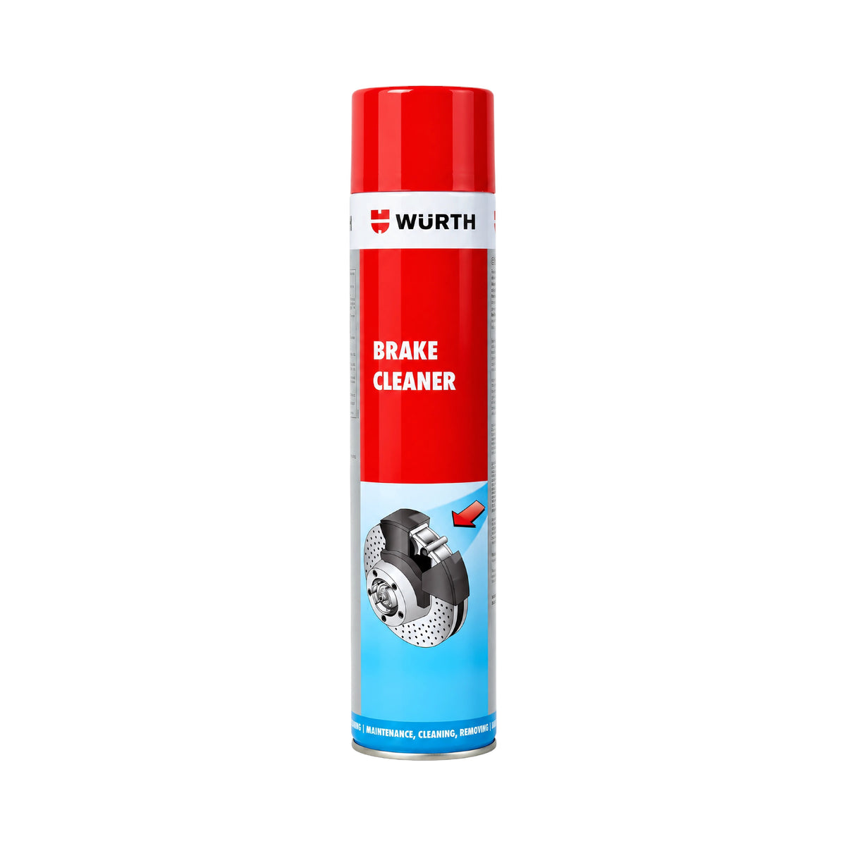 Wurth 700ml brake cleaner and degreaser aerosol spray can for motorcycle and automotive maintenance